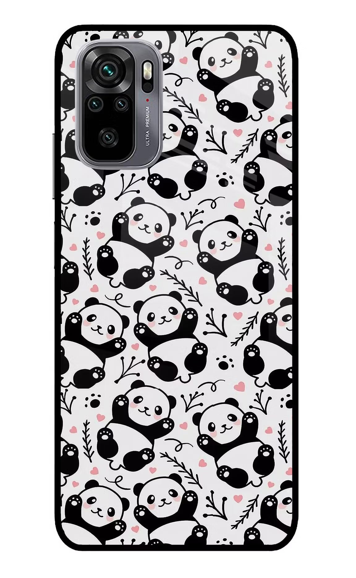 Cute Panda Redmi Note 11 SE Glass Case Back Cover by Casekaro