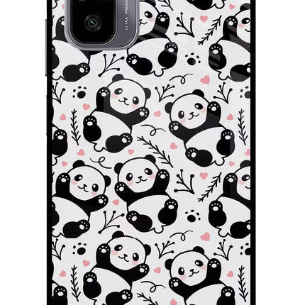 Cute Panda Redmi Note 11 SE Glass Case