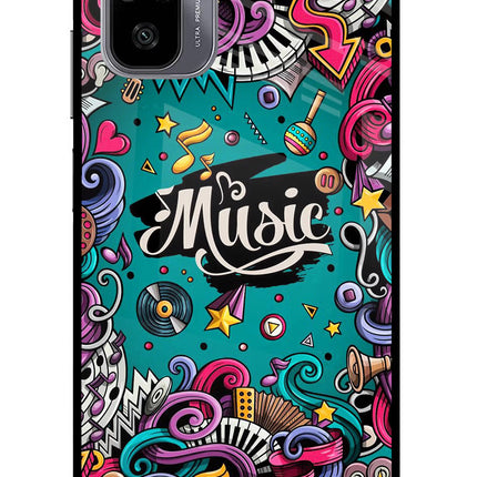 Music Graffiti Redmi Note 11 SE Glass Case
