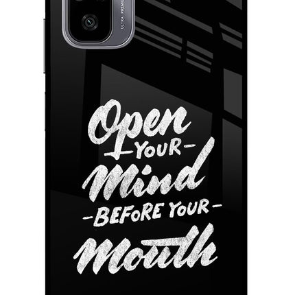 Open Your Mind Before Your Mouth Redmi Note 11 SE Glass Case
