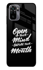 Open Your Mind Before Your Mouth Redmi Note 11 SE Glass Case