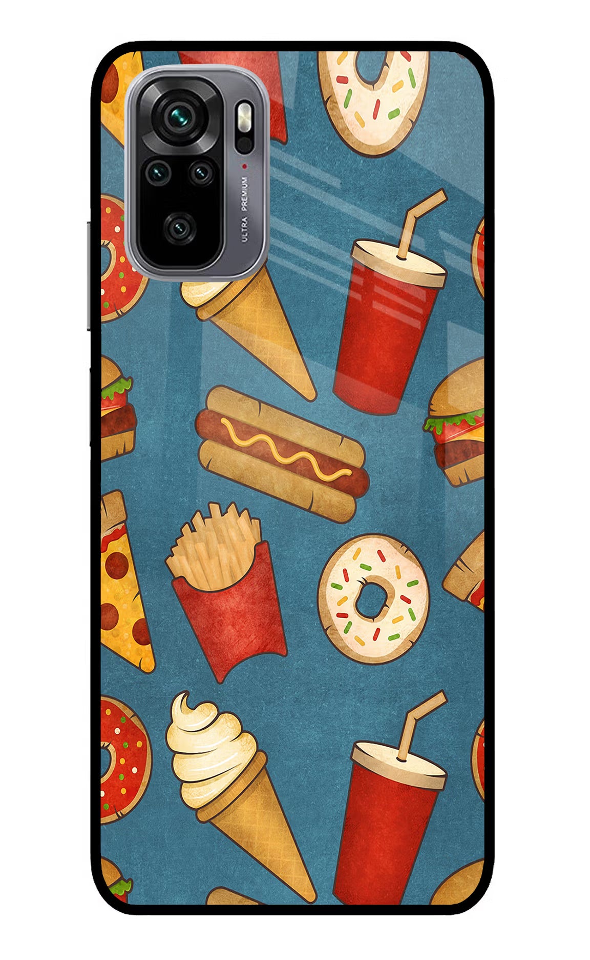 Foodie Redmi Note 11 SE Glass Case Back Cover by Casekaro