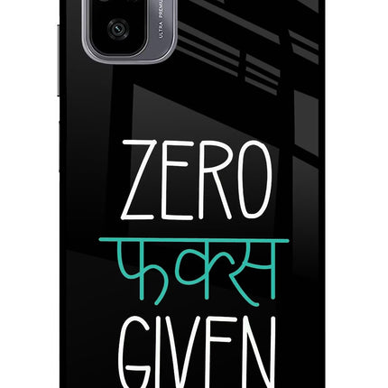 Zero Fucks Given Redmi Note 11 SE Glass Case
