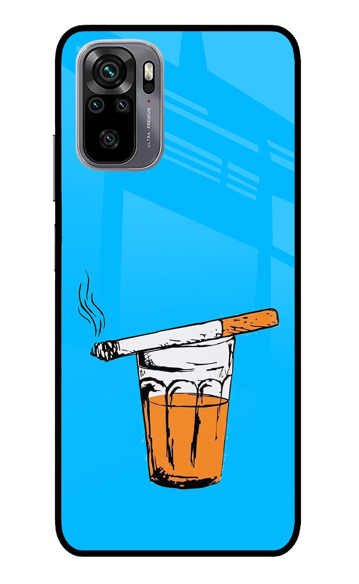 Chai Sutta Redmi Note 11 SE Glass Case Back Cover by Casekaro