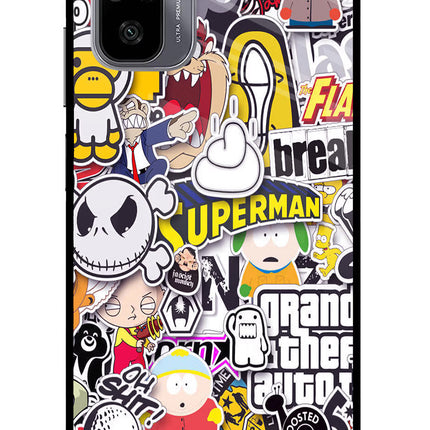 Sticker Bomb Redmi Note 11 SE Glass Case