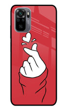Korean Love Sign Redmi Note 11 SE Glass Case