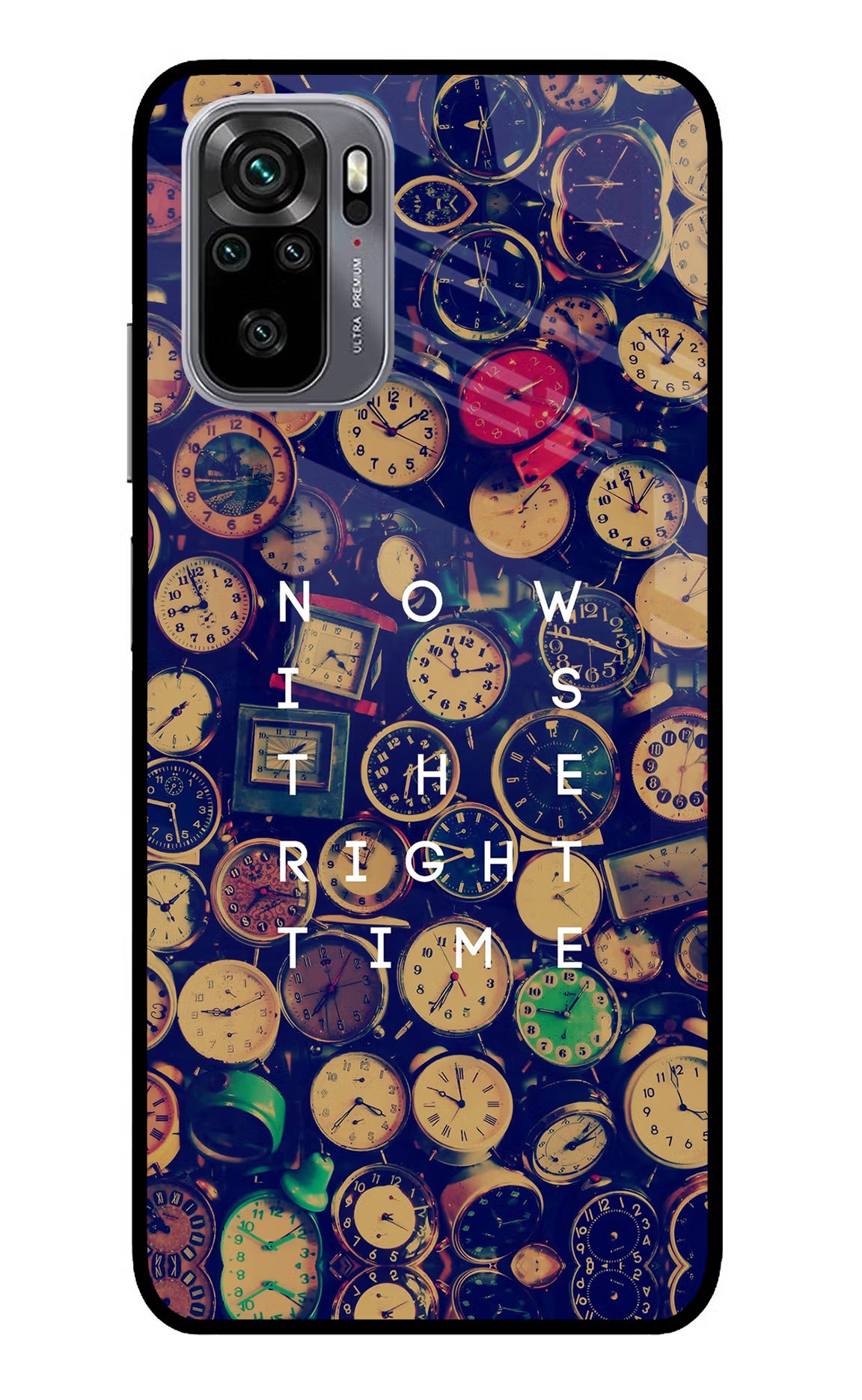 Now is the Right Time Quote Redmi Note 11 SE Glass Case