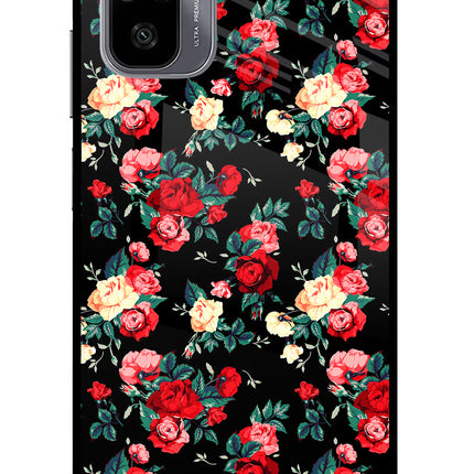 Rose Pattern Redmi Note 11 SE Glass Case