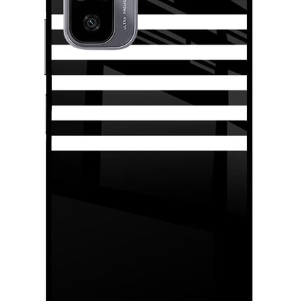 Black and White Print Redmi Note 11 SE Glass Case