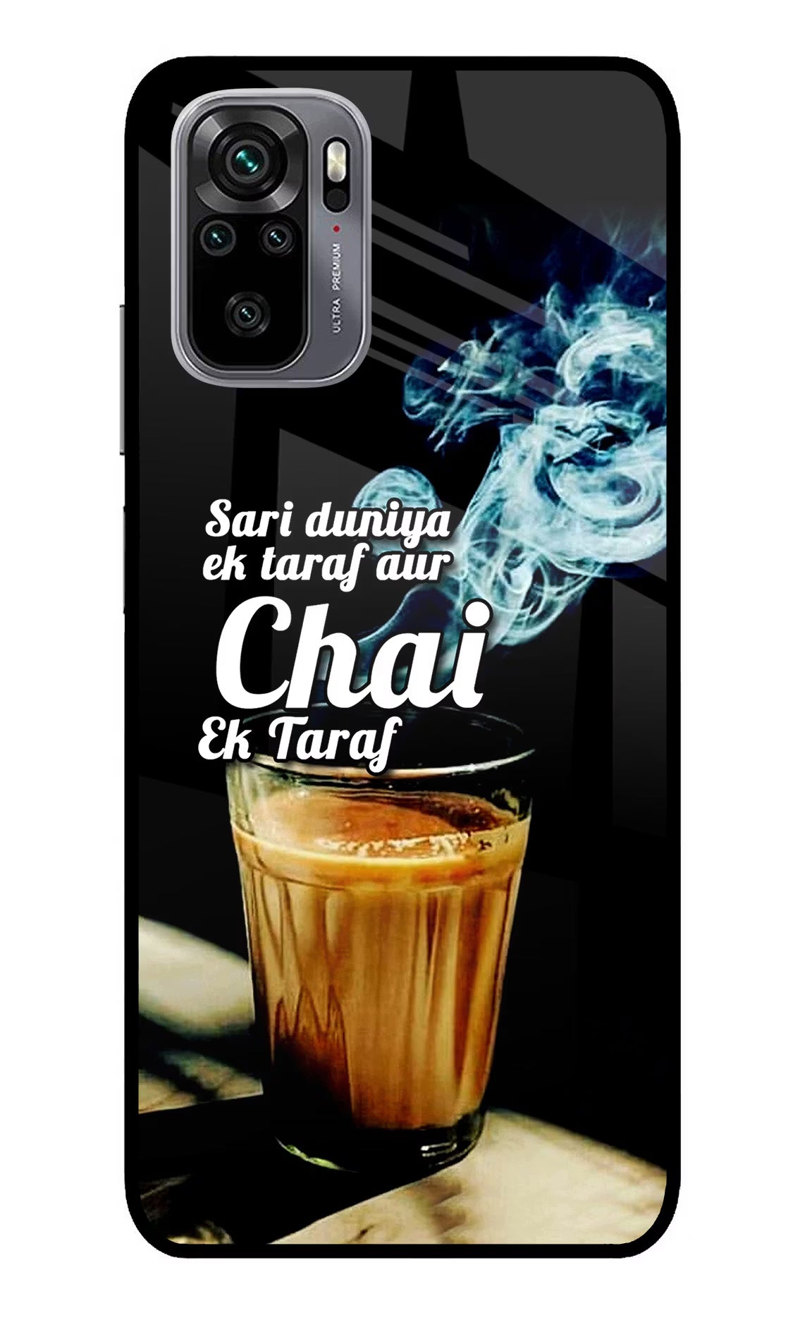 Chai Ek Taraf Quote Redmi Note 11 SE Glass Case Back Cover by Casekaro