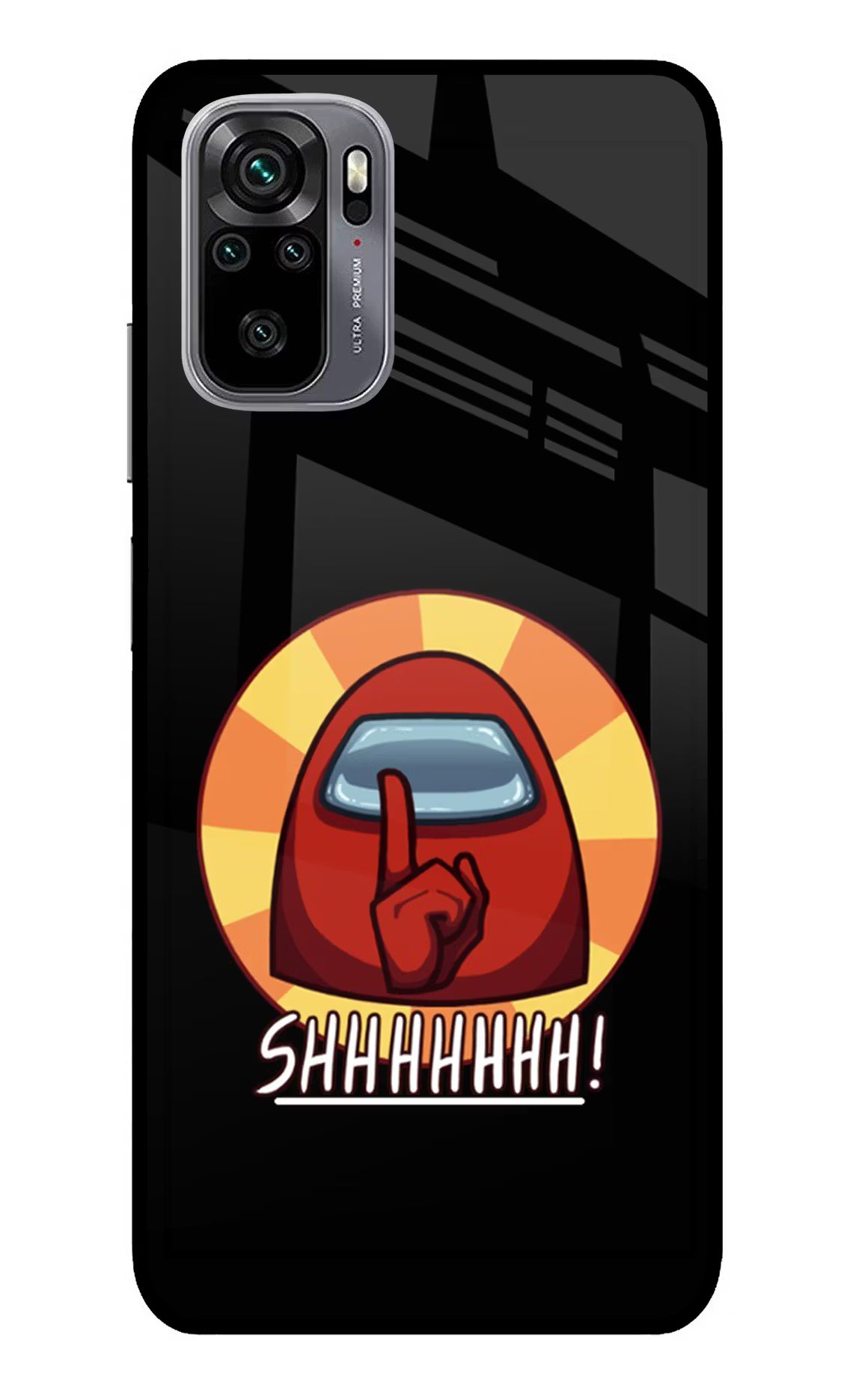Among Us Shhh! Redmi Note 11 SE Glass Case Back Cover by Casekaro