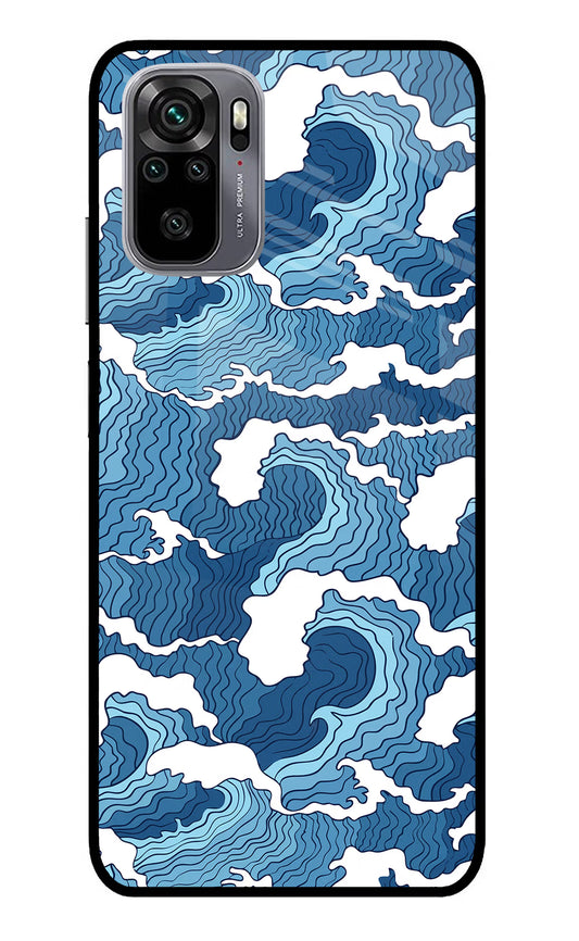 Blue Waves Redmi Note 11 SE Glass Case