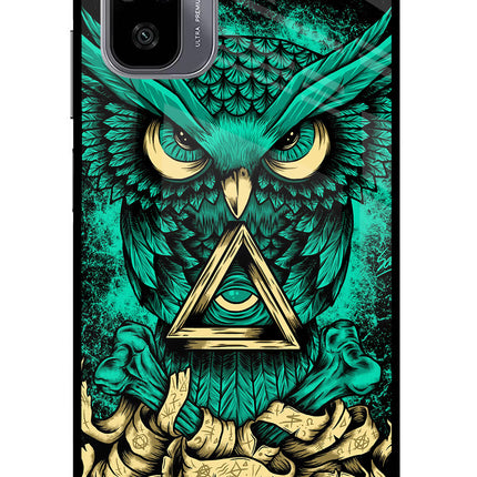 Green Owl Redmi Note 11 SE Glass Case