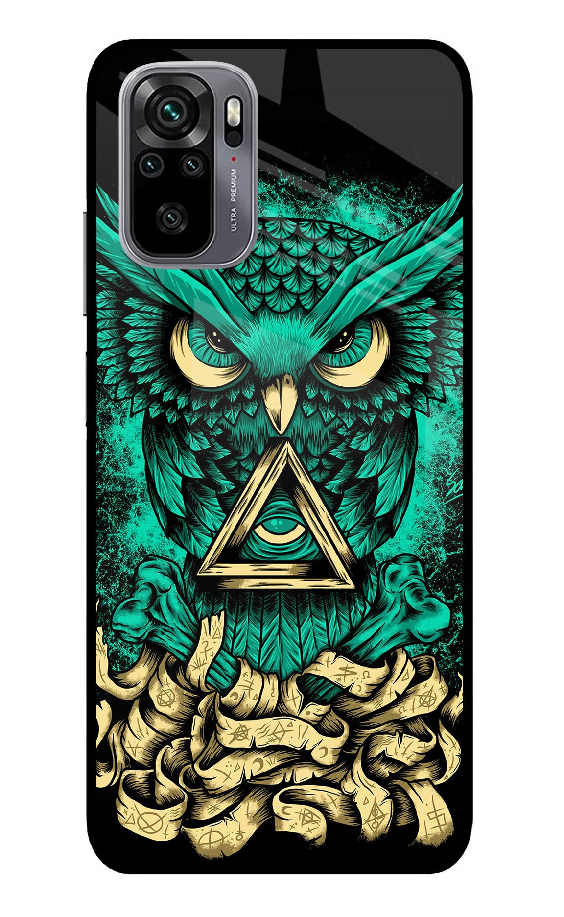Green Owl Redmi Note 11 SE Glass Case