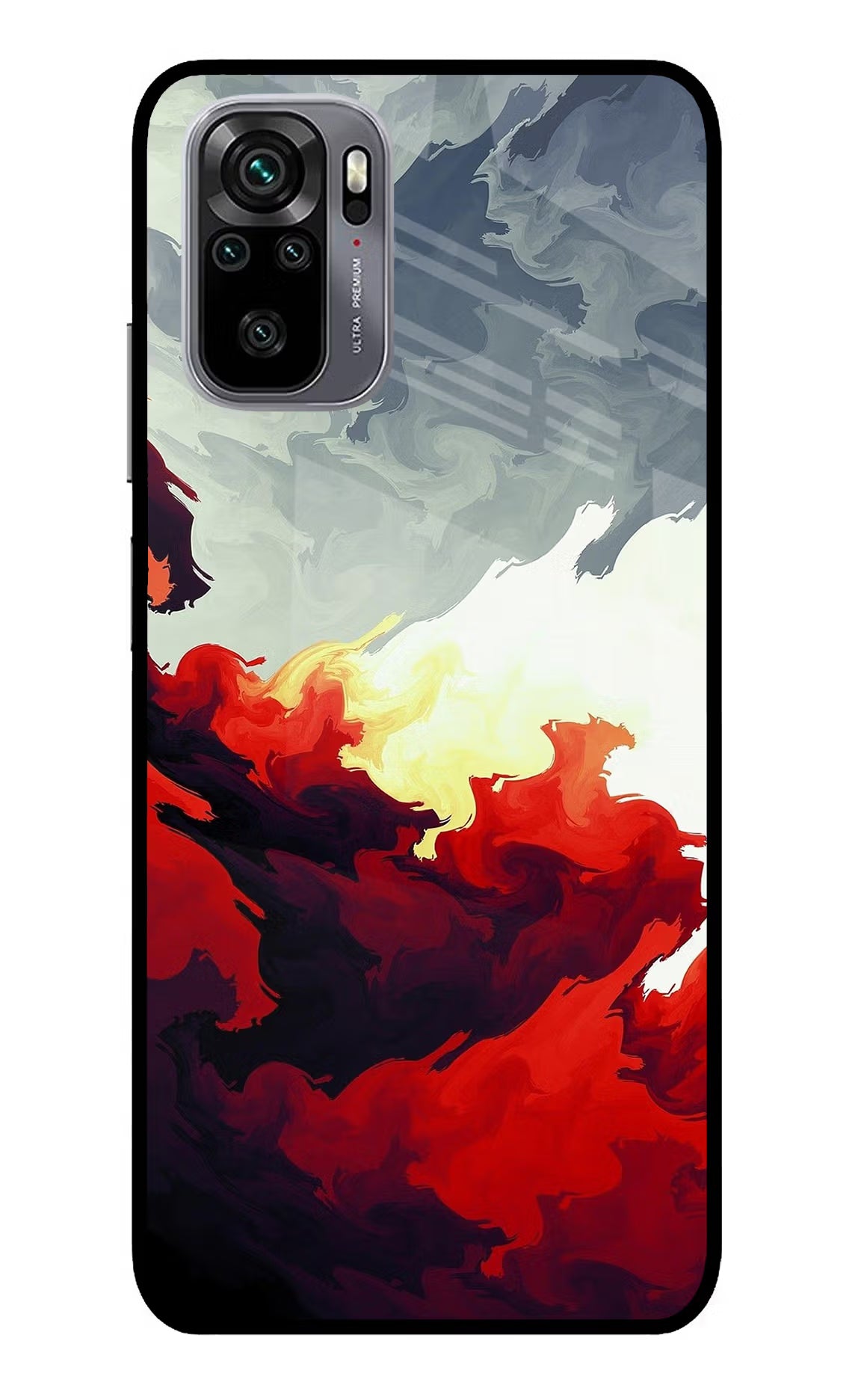 Fire Cloud Redmi Note 11 SE Glass Case Back Cover by Casekaro