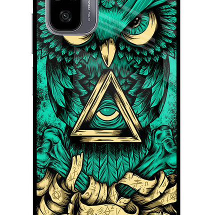 Green Owl Redmi Note 11 SE Glass Case