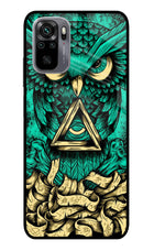 Green Owl Redmi Note 11 SE Glass Case