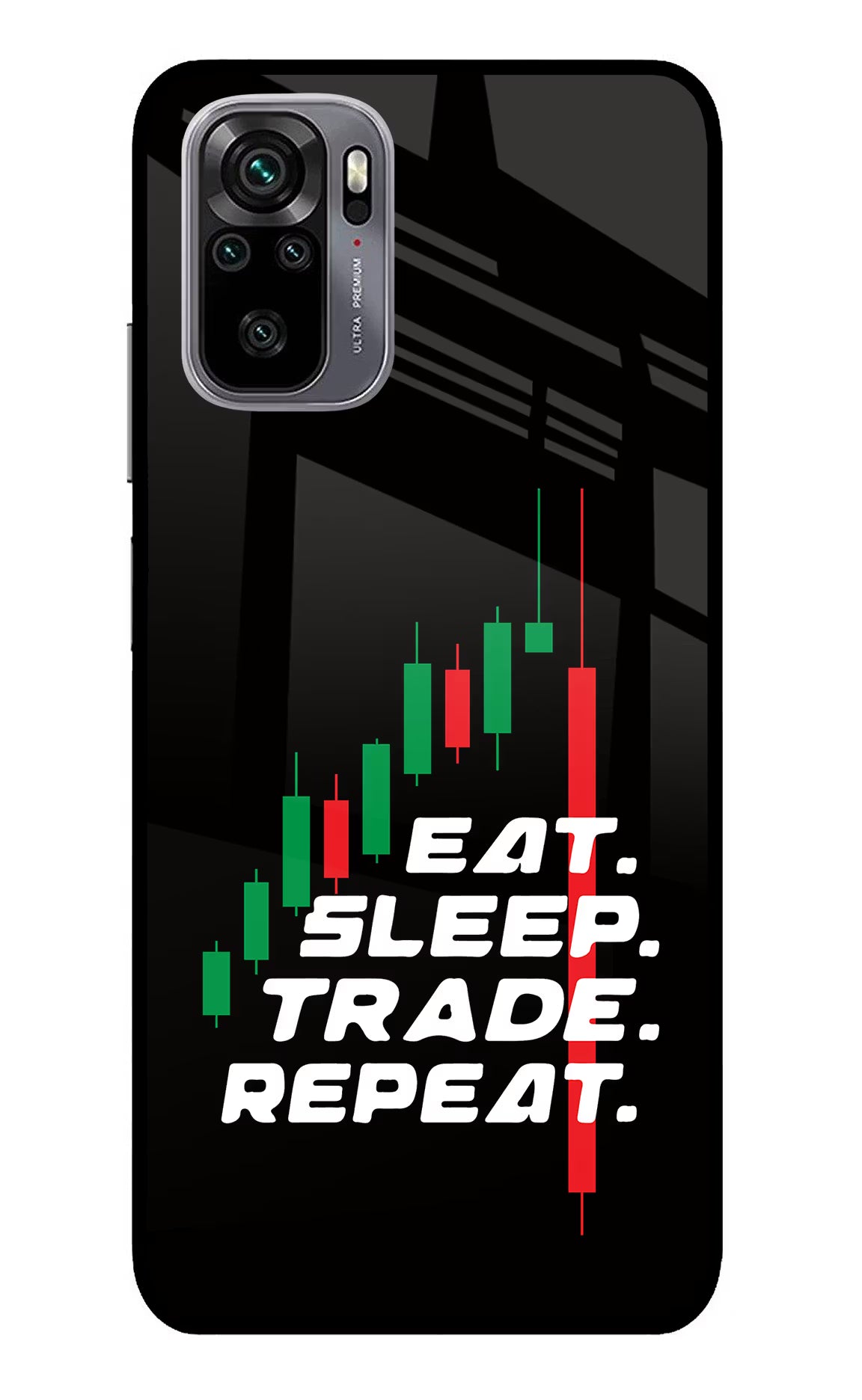 Eat Sleep Trade Repeat Redmi Note 11 SE Glass Case
