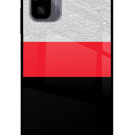 Tri Color Pattern Redmi Note 11 SE Glass Case