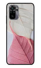 White Pink Leaf Redmi Note 11 SE Glass Case