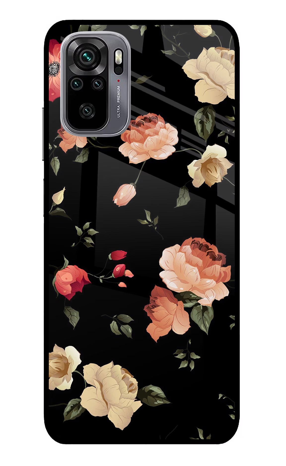 Flowers Redmi Note 11 SE Glass Case Back Cover by Casekaro