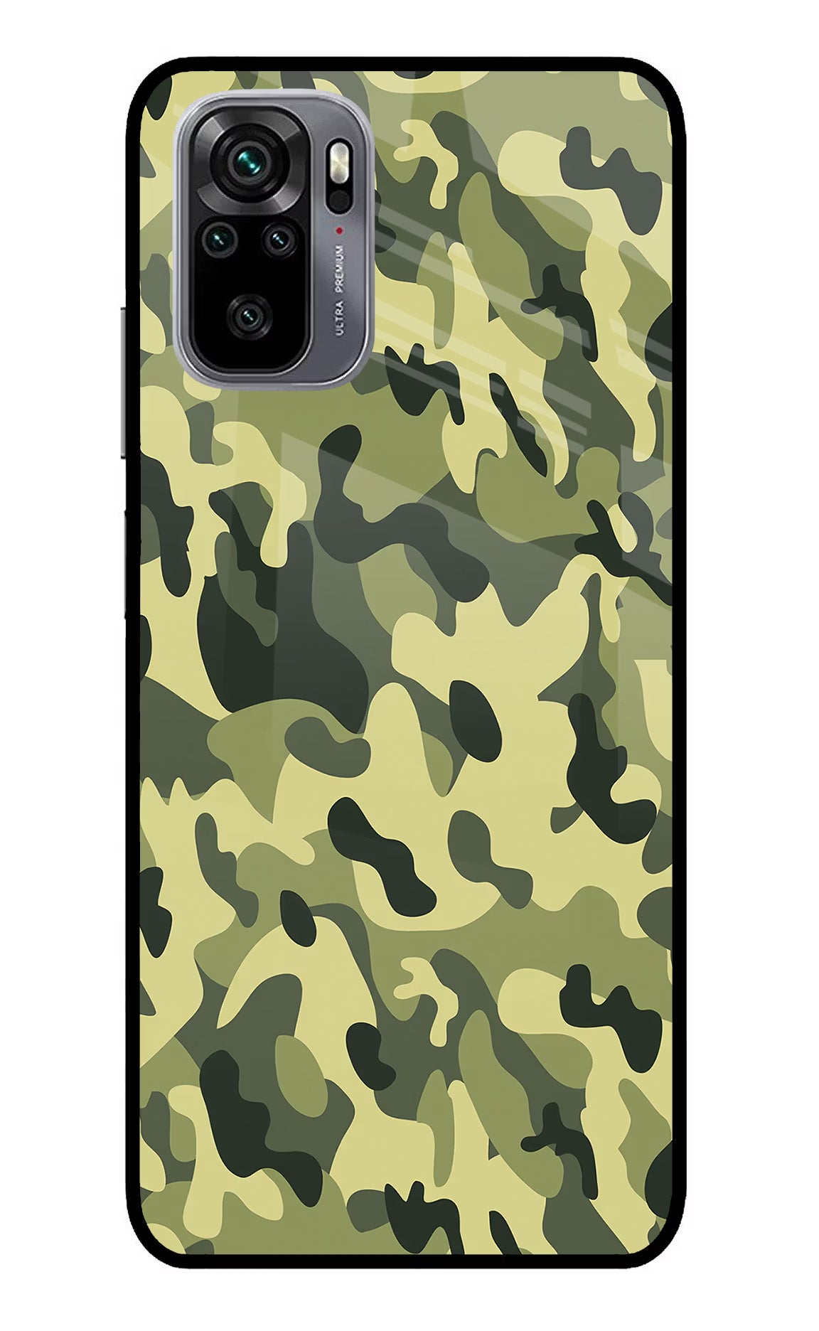 Camouflage Redmi Note 11 SE Glass Case Back Cover by Casekaro