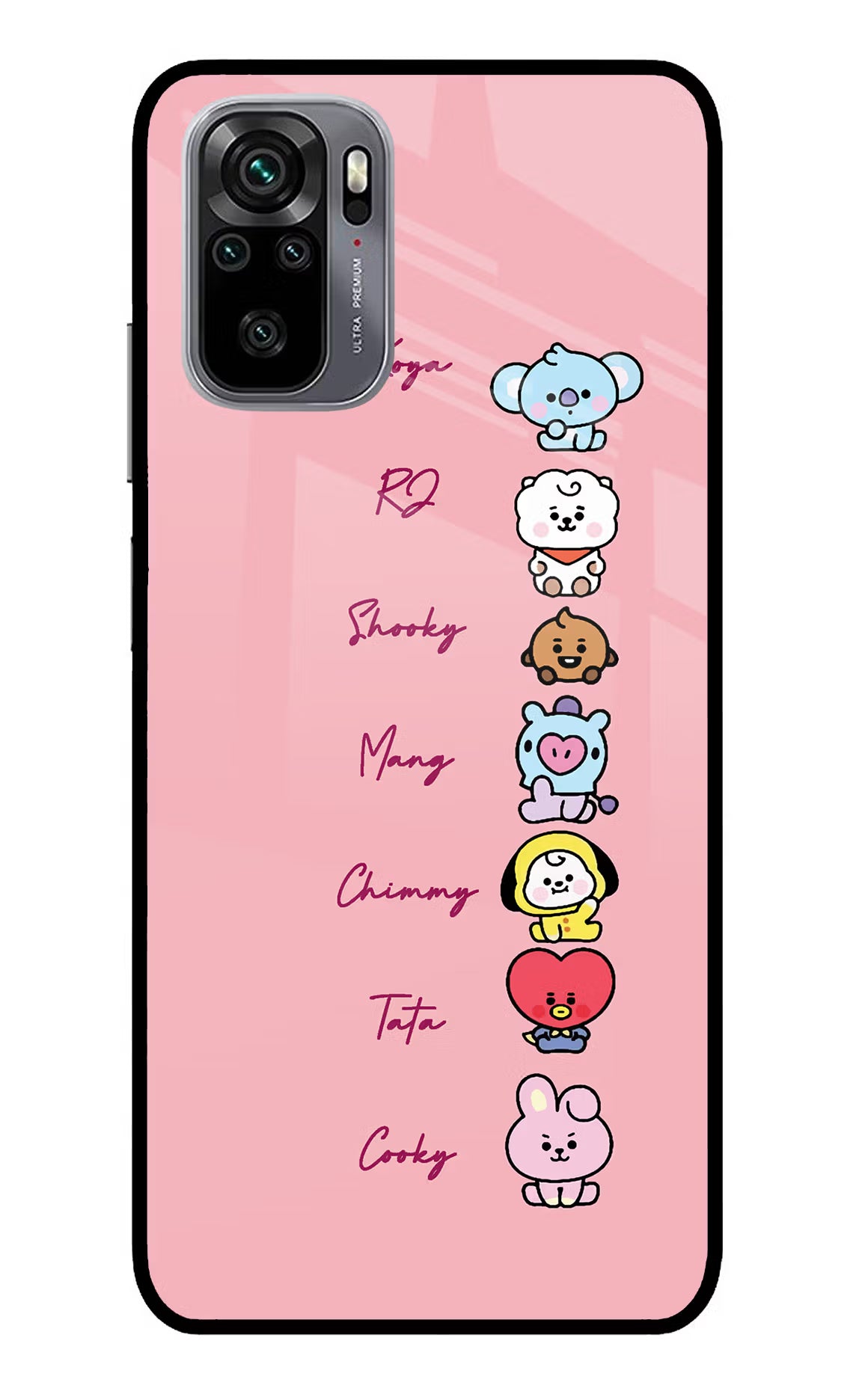BTS names Redmi Note 11 SE Glass Case