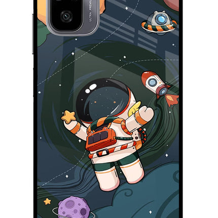 Cartoon Astronaut Redmi Note 11 SE Glass Case