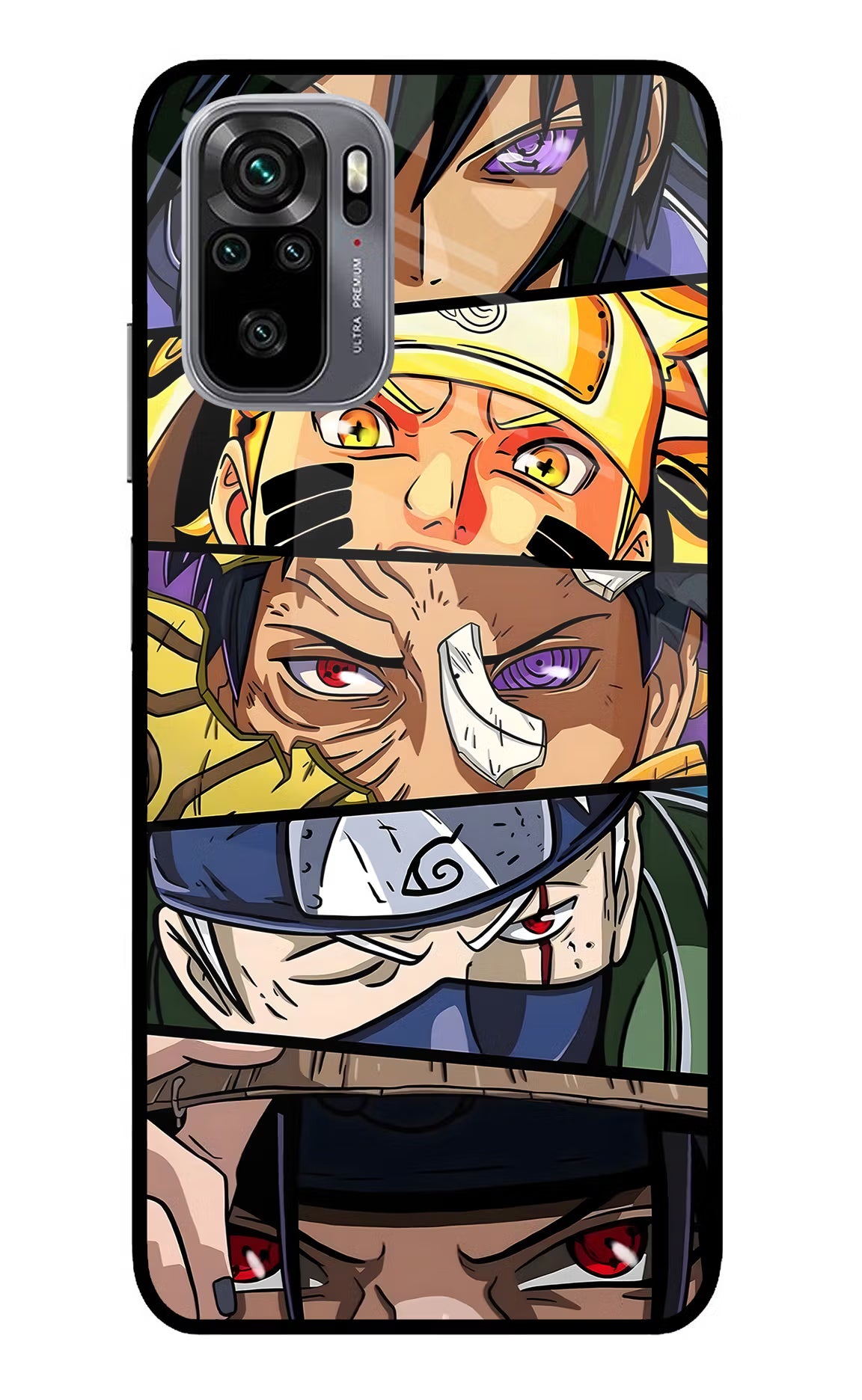 Naruto Character Redmi Note 11 SE Glass Case Back Cover by Casekaro