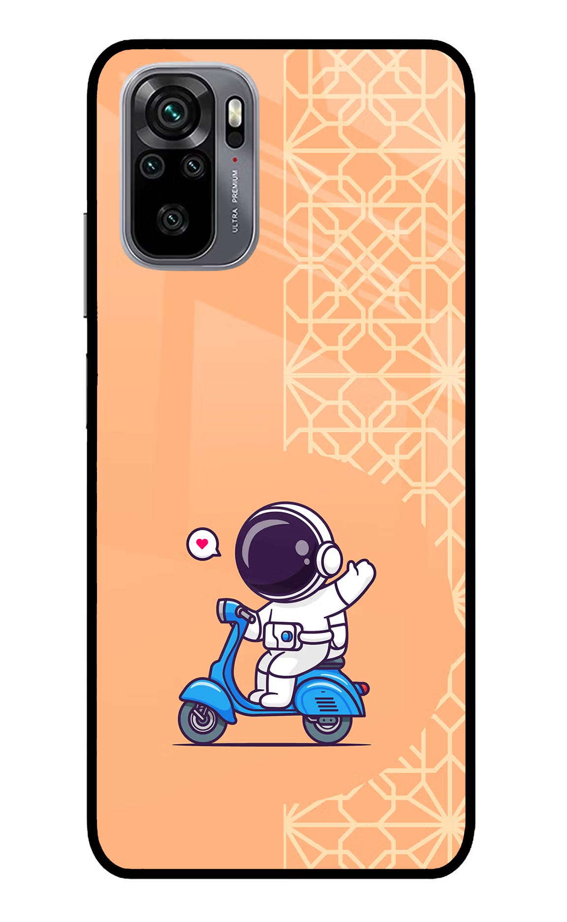 Cute Astronaut Riding Redmi Note 11 SE Glass Case