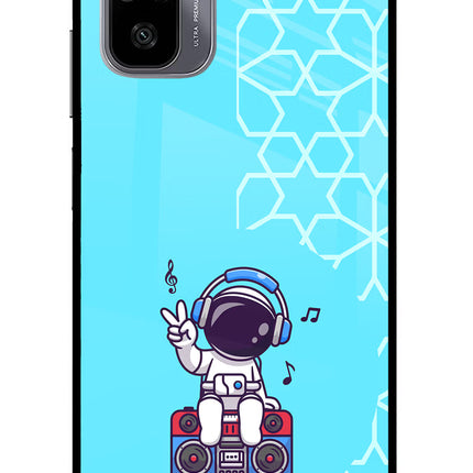 Cute Astronaut Chilling Redmi Note 11 SE Glass Case