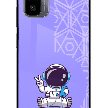 Cute Astronaut Chilling Redmi Note 11 SE Glass Case