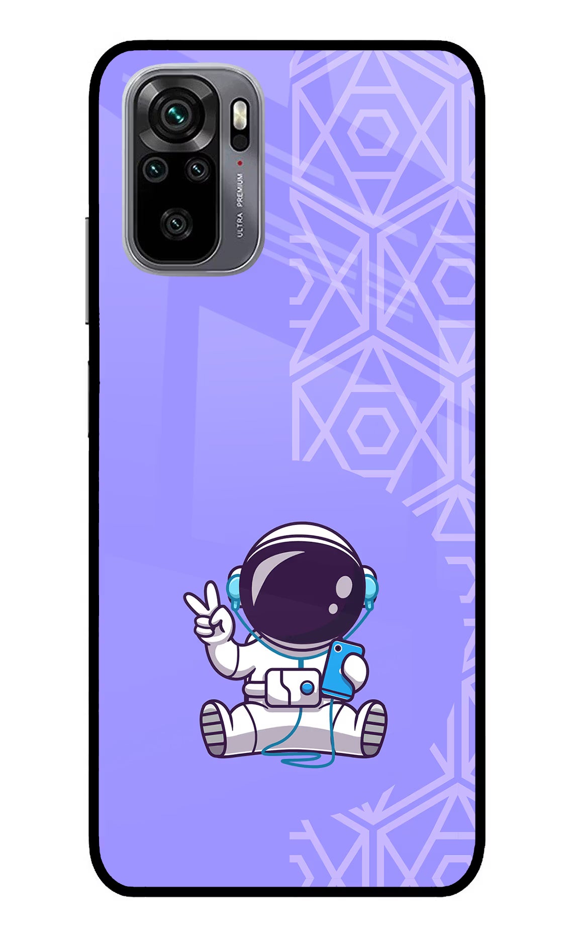 Cute Astronaut Chilling Redmi Note 11 SE Glass Case