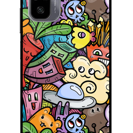 Veggie Doodle Redmi Note 11 SE Glass Case