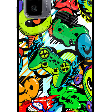 Game Doodle Redmi Note 11 SE Glass Case