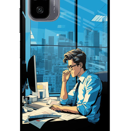 Focused Hustler (AI Generated) Redmi Note 11 SE Glass Case