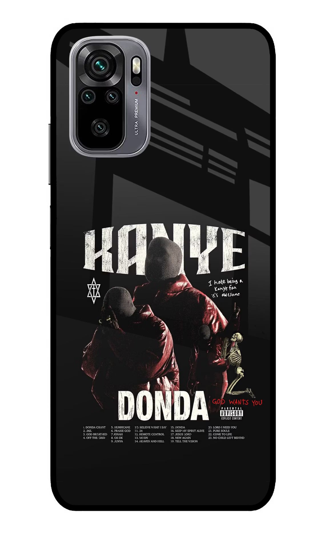 Donda Kanye West Redmi Note 11 SE Glass Case Back Cover by Casekaro