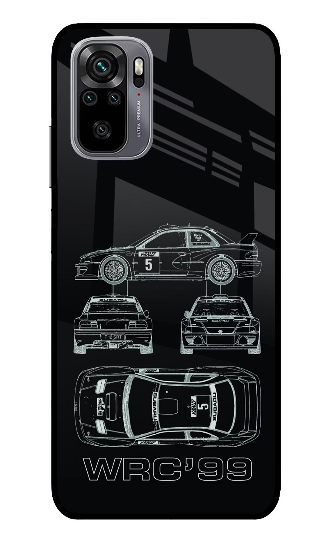 WRC'99 Redmi Note 11 SE Glass Case Back Cover by Casekaro