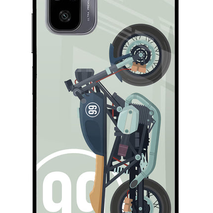 Classic Cafe Racer 99 Redmi Note 11 SE Glass Case Back Cover by Casekaro