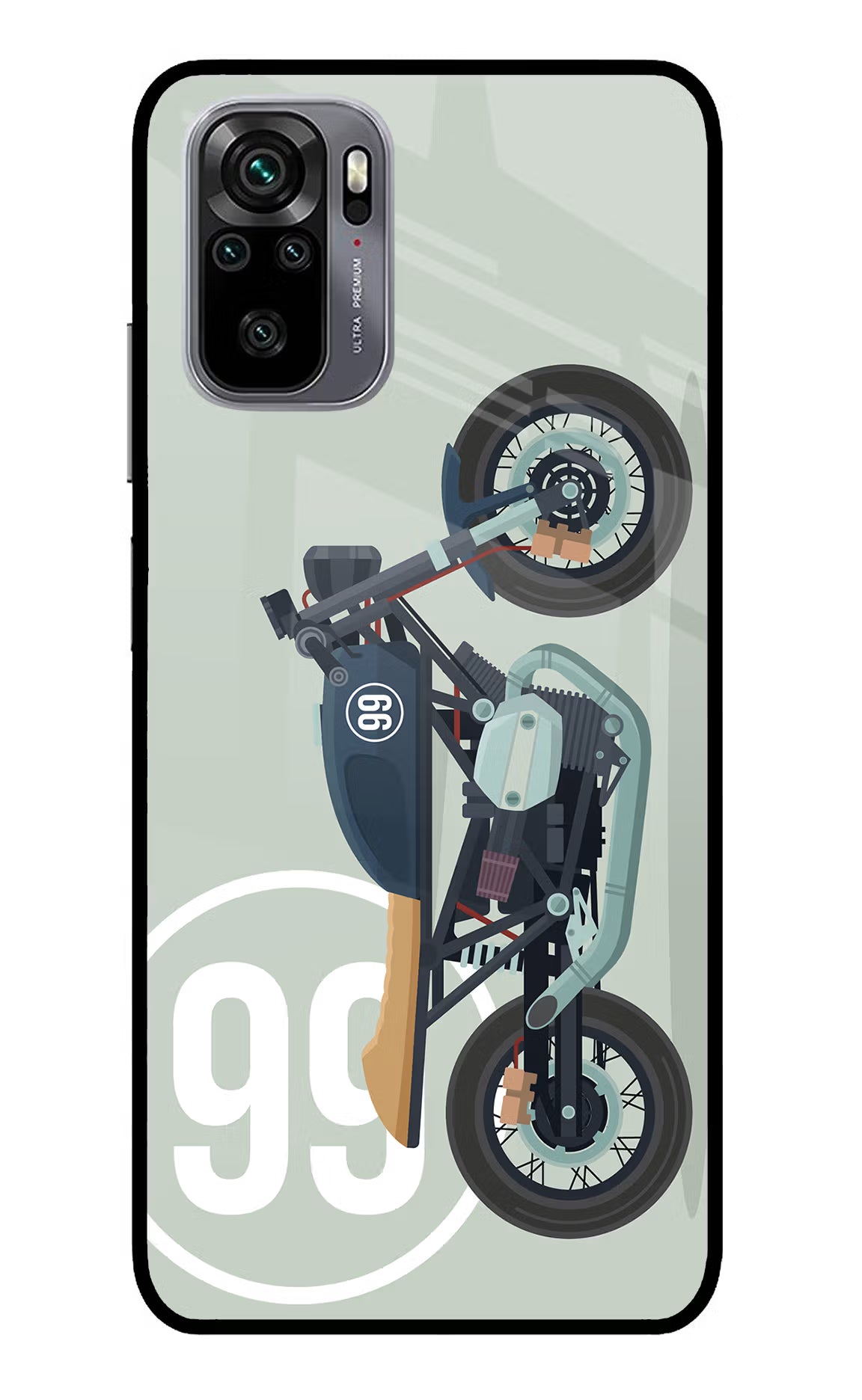Classic Cafe Racer 99 Redmi Note 11 SE Glass Case Back Cover by Casekaro