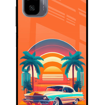 Palm Drive 80s Redmi Note 11 SE Glass Case