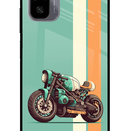 Striped Moto Drift Redmi Note 11 SE Glass Case