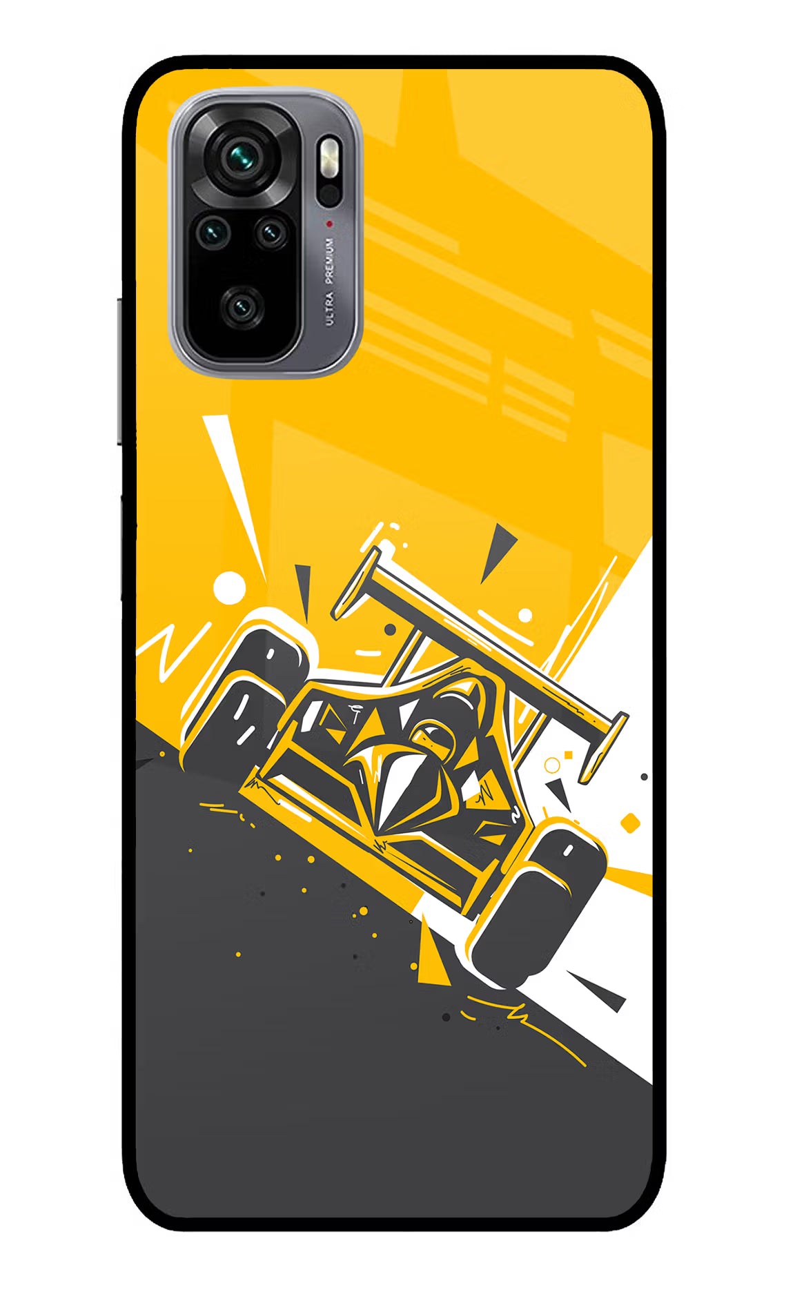 Track King Redmi Note 11 SE Glass Case Back Cover by Casekaro