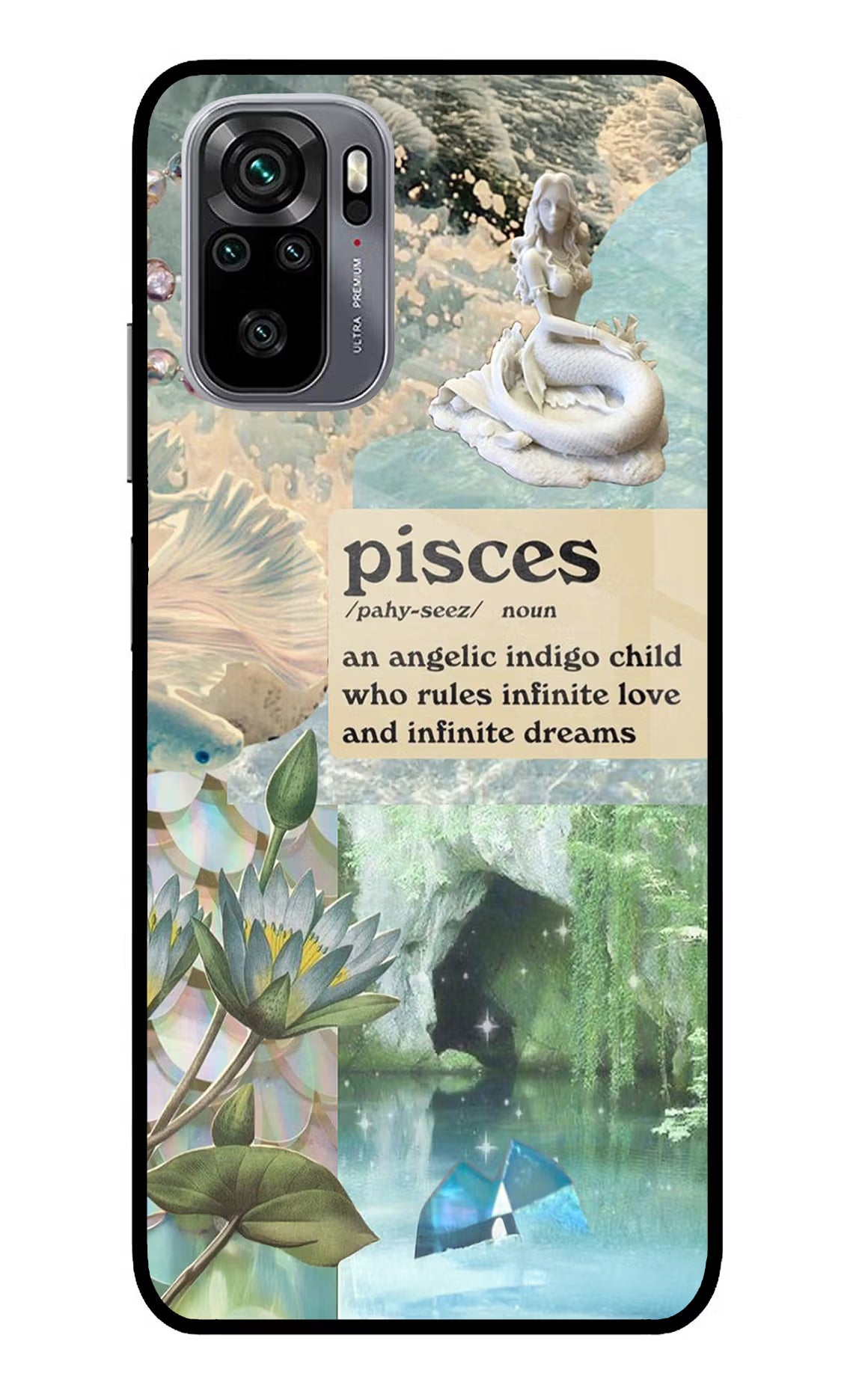 Pisces Zodiac Redmi Note 11 SE Glass Case Back Cover by Casekaro