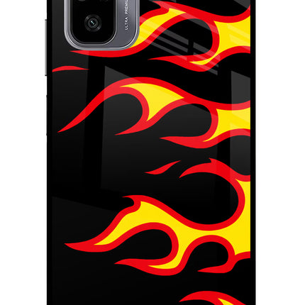 Side Sweep Flames Redmi Note 11 SE Glass Case