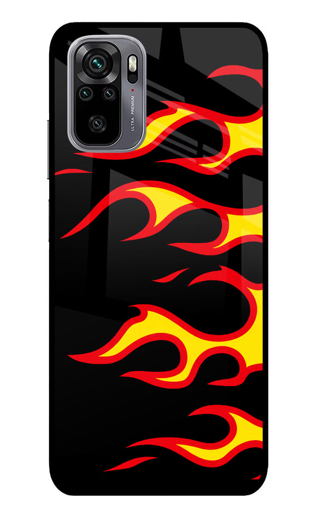 Side Sweep Flames Redmi Note 11 SE Glass Case