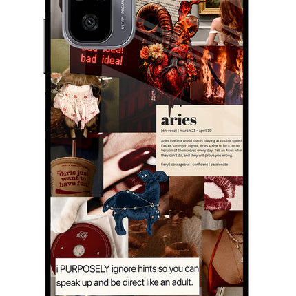 Zodiac Aries Redmi Note 11 SE Glass Case