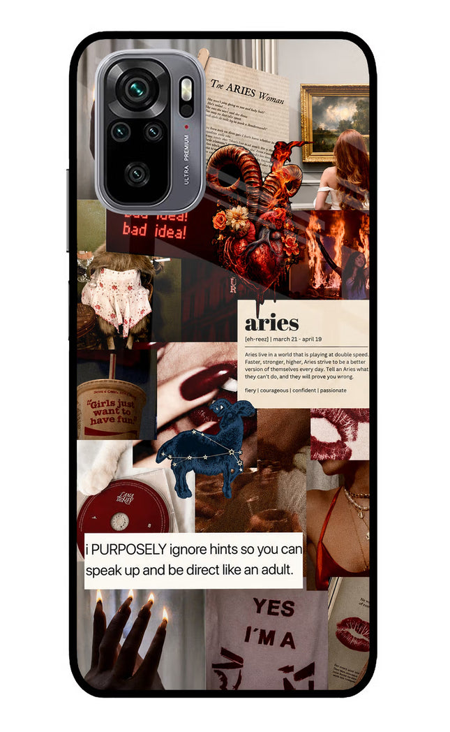 Zodiac Aries Redmi Note 11 SE Glass Case