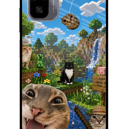 Minecraft Cat Chaos Redmi Note 11 SE Glass Case