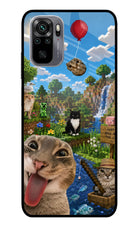 Minecraft Cat Chaos Redmi Note 11 SE Glass Case